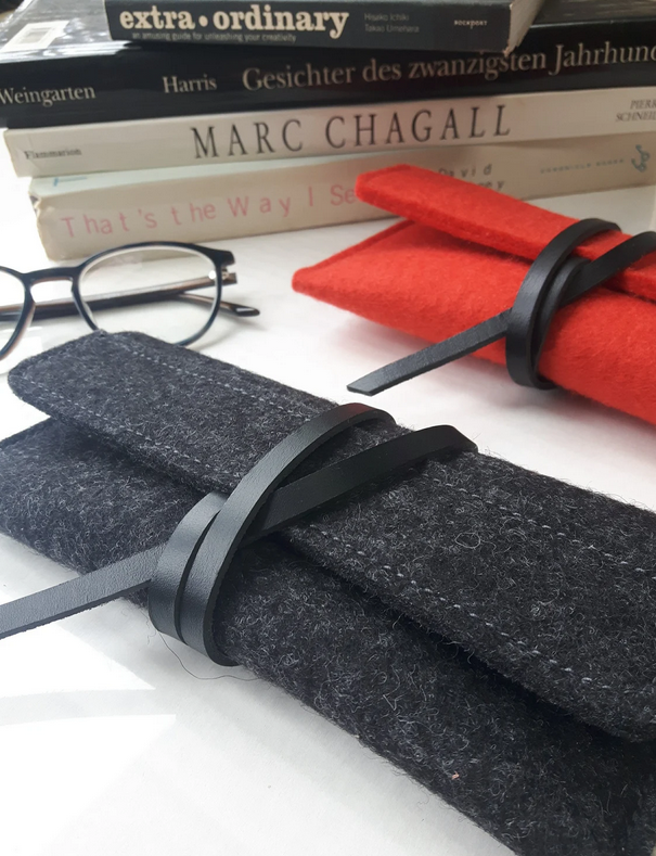 ## Cozy Merino Wool Glasses Case    Handmade in Switzerland from **100% Merino wool felt** — soft, protective, and built to last. photo