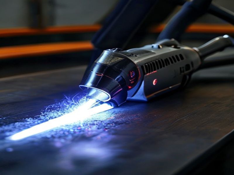 Plasma cutting steel plate - sparks flying