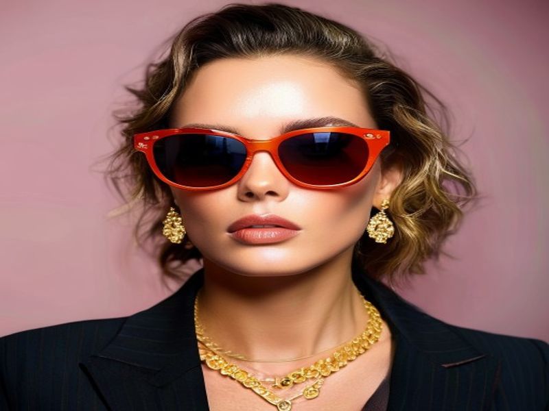 Designer sunglasses collection displayed on a surface