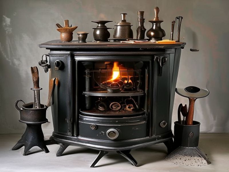 Franklin Stove (Cast Iron, Working Replica) - product photo