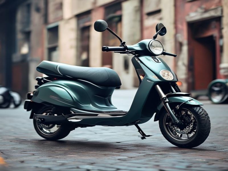 Electric scooter on Mediterranean street