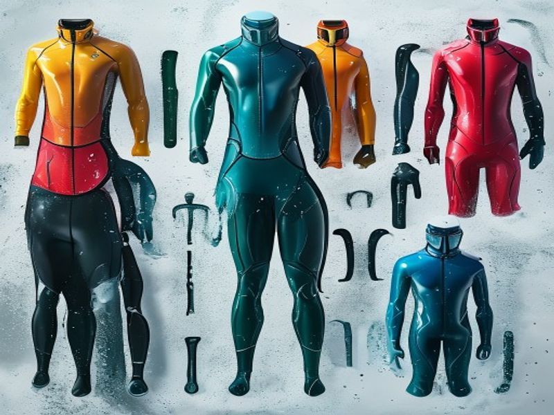 Wetsuit in action - water sports session